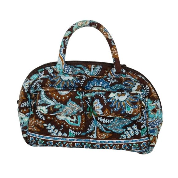 Vera Bradley Java Blue Dome Satchel Hand Bag - Picture 1 of 12